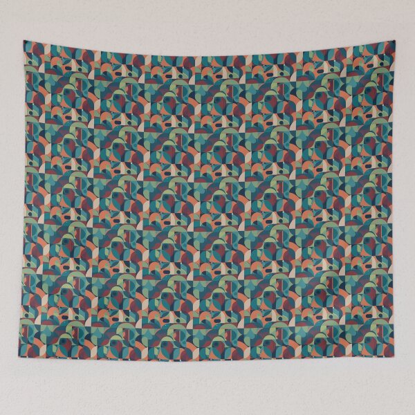 Item preview, Symmetrical and abstract geometric pattern with clean lines designed and sold by SeamlessBlend.