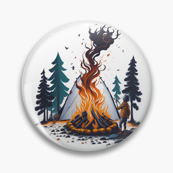 Item preview, Firecamp in the mountains Camping life designed and sold by ReyyShop.