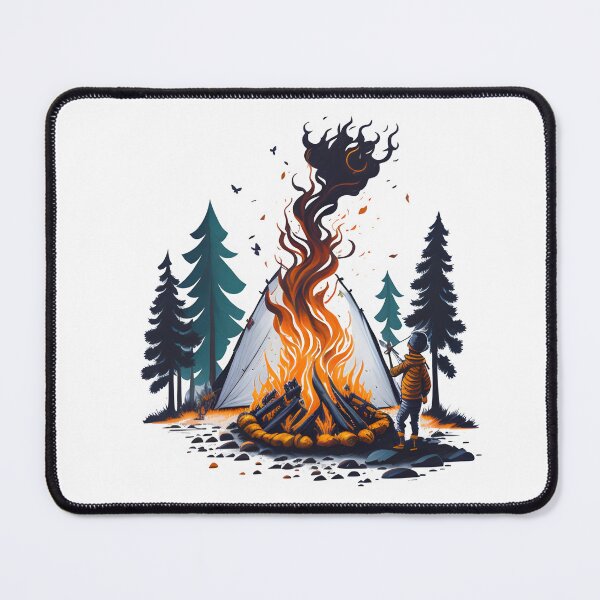 Item preview, Firecamp in the mountains Camping life designed and sold by ReyyShop.