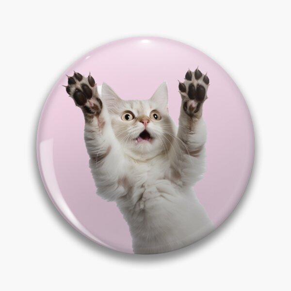 Item preview, cute funny shocked kitten cat pink designed and sold by SynapseBuzz.
