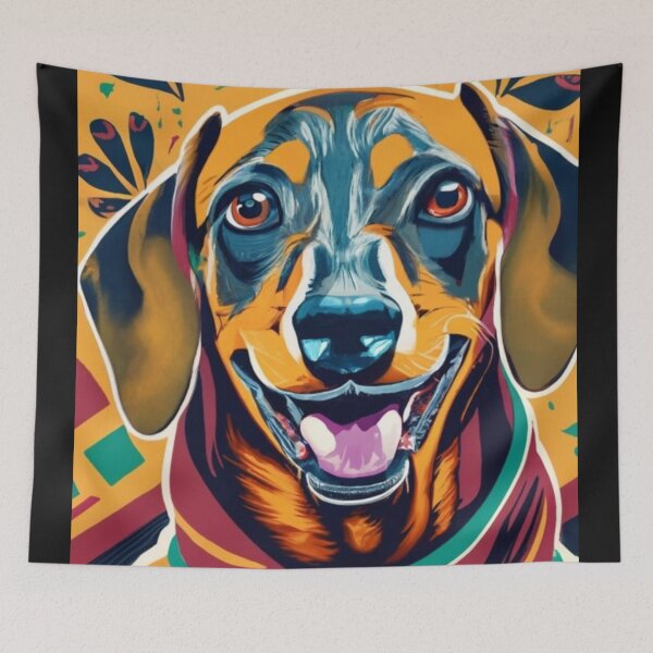 Item preview, Dachshund collection Pablo Picasso colorfull picture designed and sold by pablopicassooo.