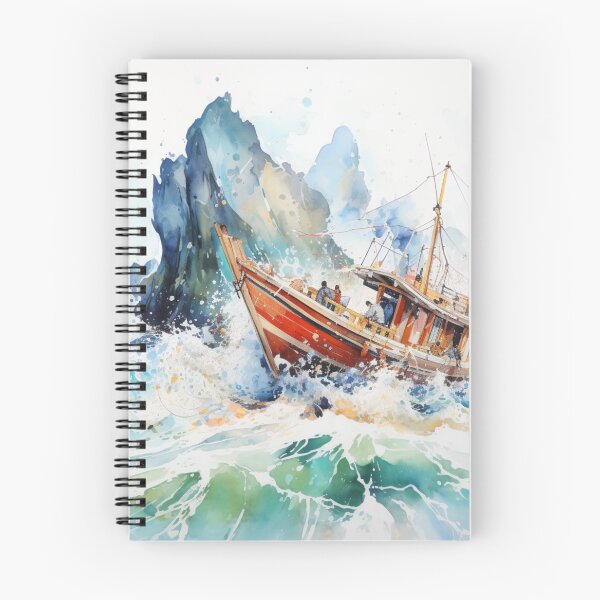 Item preview, ship in the sea (watercolor paint)  designed and sold by 2ilver.