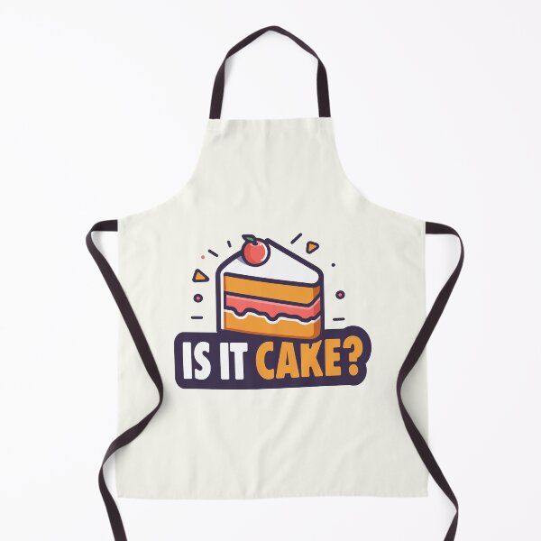 Item preview, "Is it Cake?" Funny Quote with Cake Illustration designed and sold by damomonkey.
