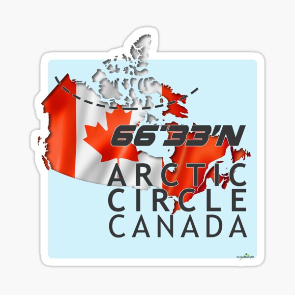 Item preview, Canada Arctic Circle Sticker T-Shirt 01 designed and sold by OuterShellUK.