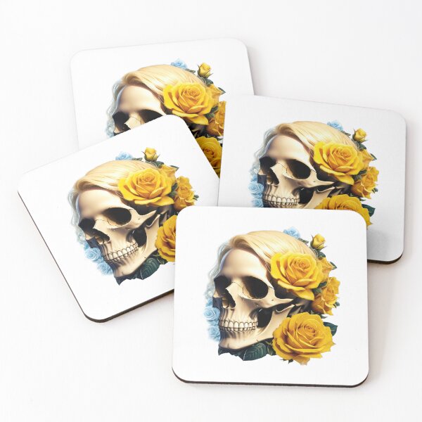 Item preview, SKULL ROSE DARK FLOWERS HALLOWEEN DAY OF DEADS  #ogirdor  designed and sold by ogirdorgraphics.