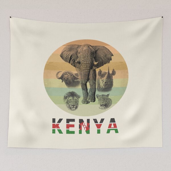 Item preview, Kenya Wildlife "Big Five" Artwork for Kenya Safari designed and sold by Scotch Macaskill.
