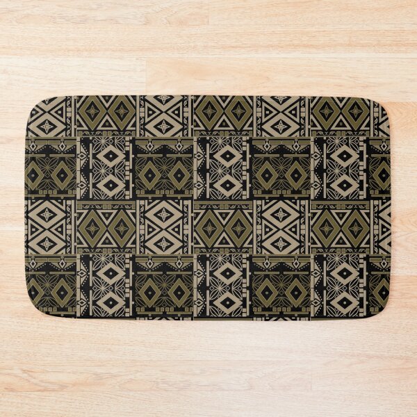 Item preview, Olive black patchwork patchwork pattern designed and sold by fuzzyfox.