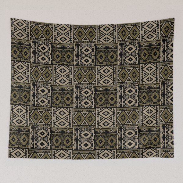 Item preview, Olive black patchwork patchwork pattern designed and sold by fuzzyfox.