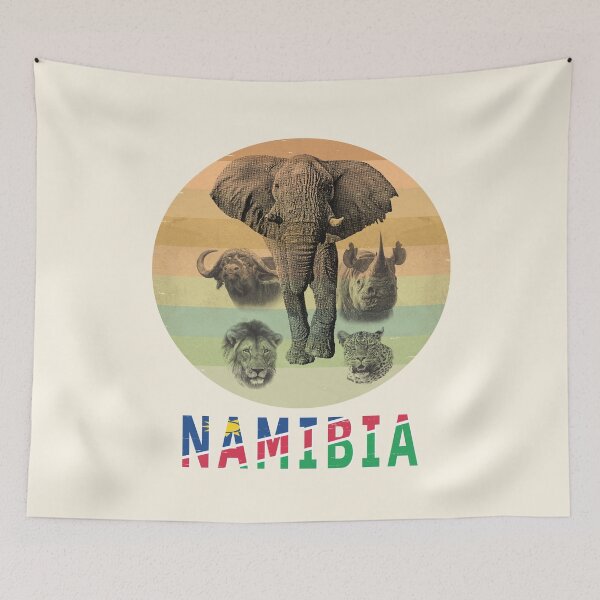 Item preview, Namibia Wildlife "Big Five" Artwork for Namibia Safari designed and sold by Scotch Macaskill.