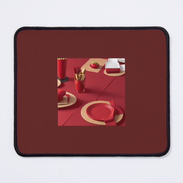 Item preview, Table Mat with a Vibrant Red Hue designed and sold by Chukszy1.