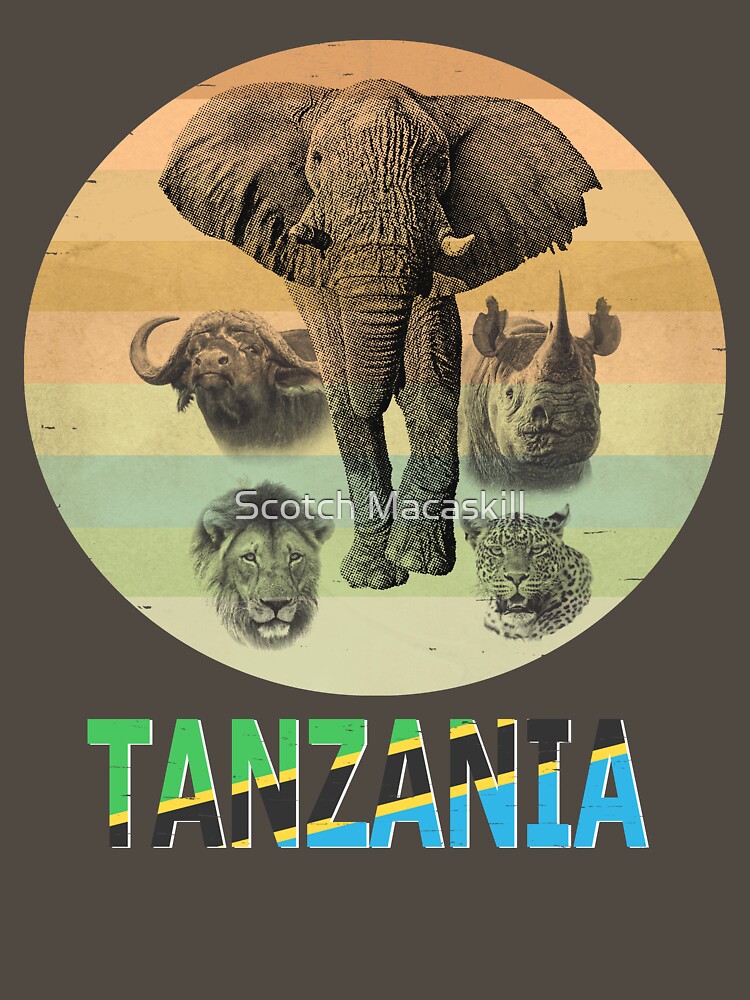 Africa's Big Five Tanzania Wildlife T-Shirt Africa's Big Five Tanzania Wildlife T-Shirt