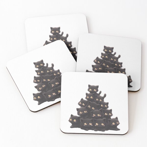 Item preview, Cat Black Christmas tree designed and sold by ByteMirage.