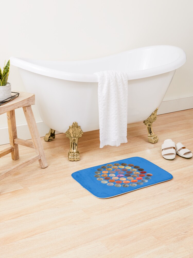 Thumbnail 2 of 6, Bath Mat, Many Moons designed and sold by Racyfun77.