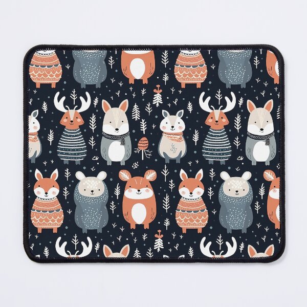Item preview, Scandinavian Woodland Animals Nordic Christmas designed and sold by ColorFlowArt.