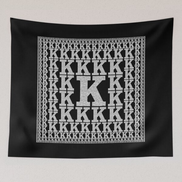 Item preview, Initial with capital letter K in pyramid design designed and sold by leobrix.