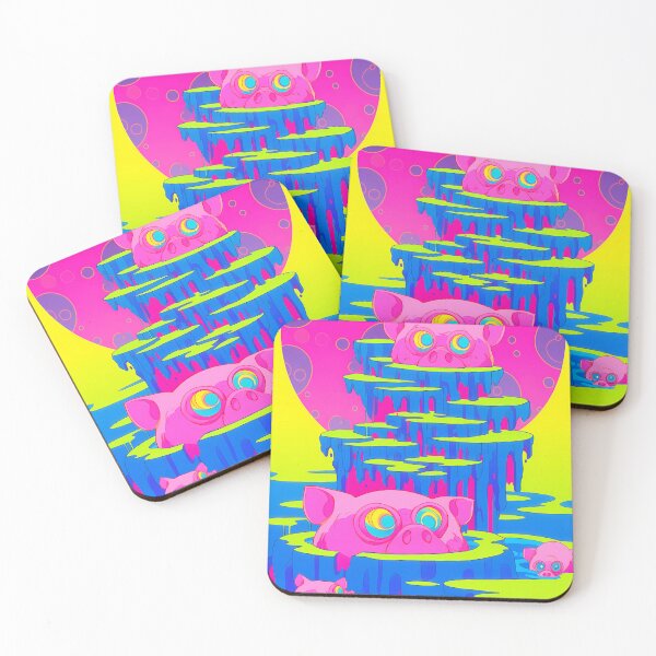 Item preview, “Cute pigs in vibrant neon pink and bright yellow” designed and sold by Art-Vortex-fr.