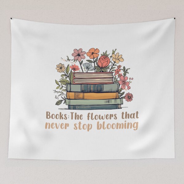 Item preview, Floral Books Flowers, Book Lover designed and sold by BellaLawi.