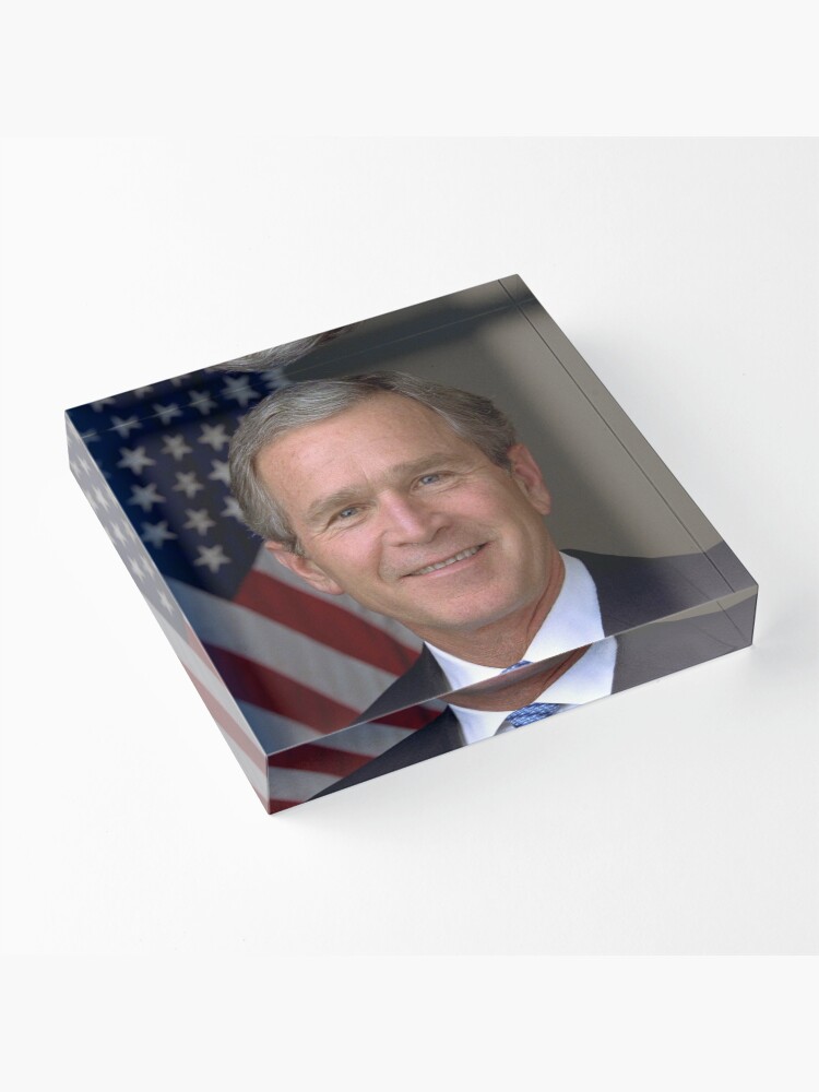 Alternate view of George W Bush Portrait Acrylic Block