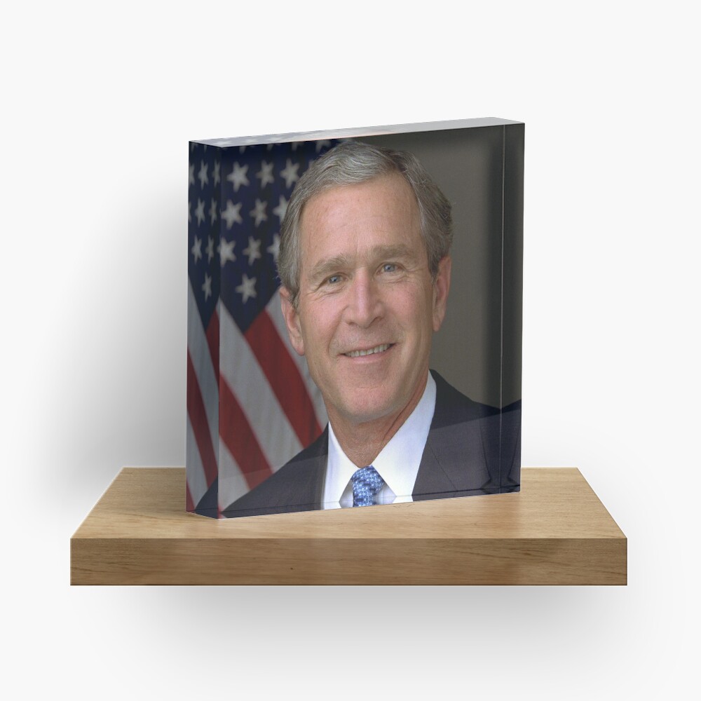 George W Bush Portrait  Acrylic Block