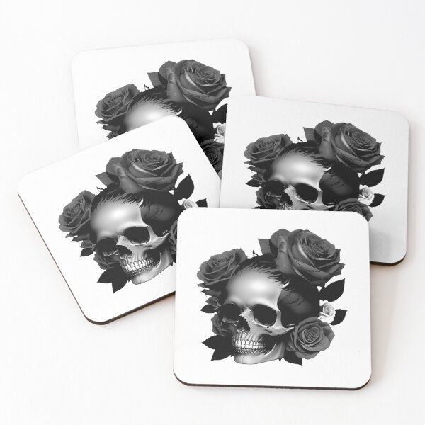 Item preview, SKULL ROSE DARK FLOWERS HALLOWEEN DAY OF DEADS  #ogirdor  designed and sold by ogirdorgraphics.