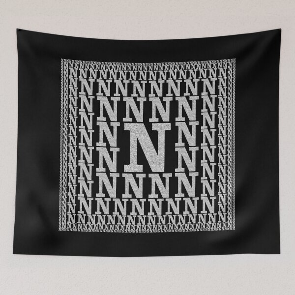 Item preview, Initial with capital letter N in pyramid design designed and sold by leobrix.