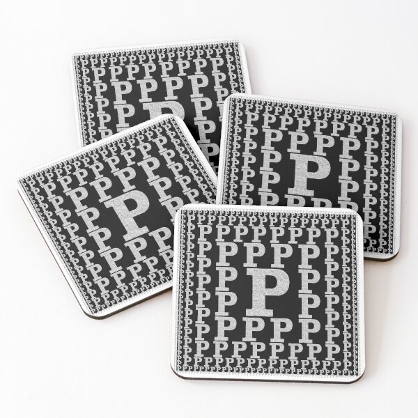 Item preview, Initial with capital letter P in pyramid design designed and sold by leobrix.