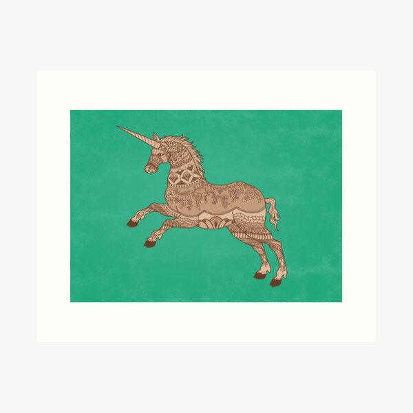 A Weird and Wonderful Unicorn Art Print