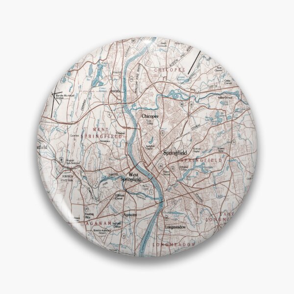 Item preview, Vintage Map of Hampden County MA (1980) designed and sold by BravuraMedia.