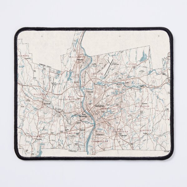 Item preview, Vintage Map of Hampden County MA (1980) designed and sold by BravuraMedia.