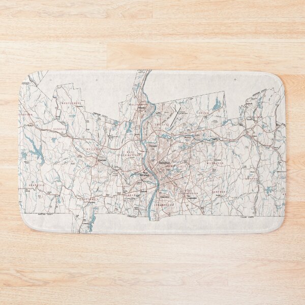 Item preview, Vintage Map of Hampden County MA (1980) designed and sold by BravuraMedia.