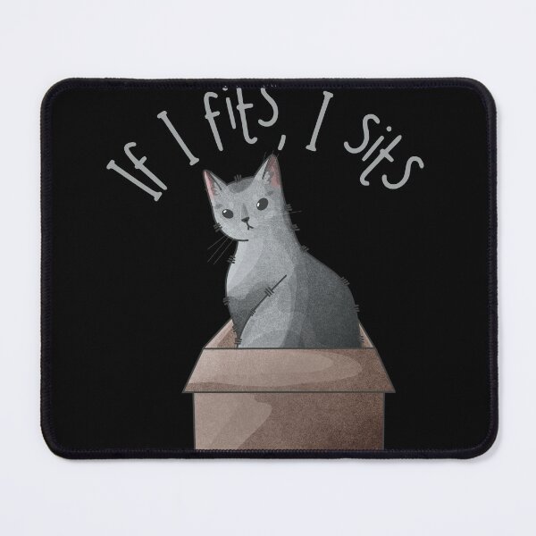 Item preview, If I fits, I Sits - Russian Blue Cat designed and sold by FelineEmporium.