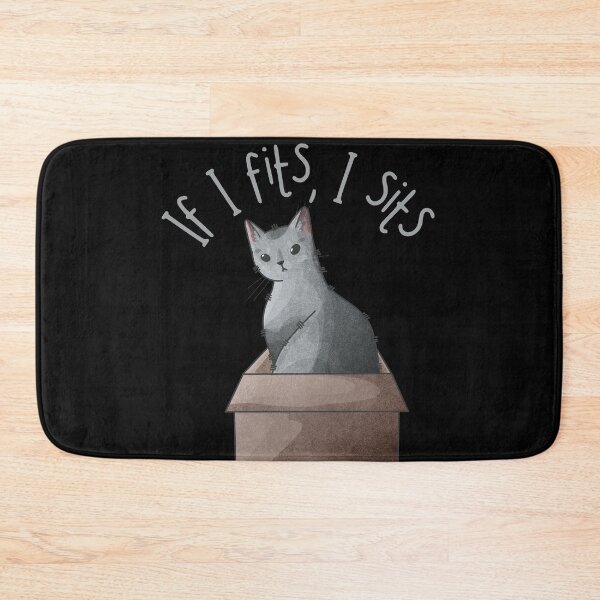 Item preview, If I fits, I Sits - Russian Blue Cat designed and sold by FelineEmporium.