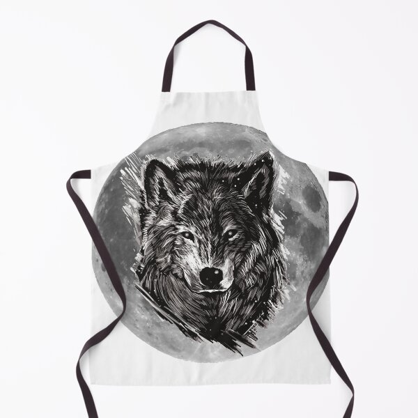 Artikelvorschau, Mondschein-Wolf-Silhouette, Mondschein-Wolf-Silhouette, Mondecho: Wolf-Kunst entworfen und verkauft von MagicInk2000.
