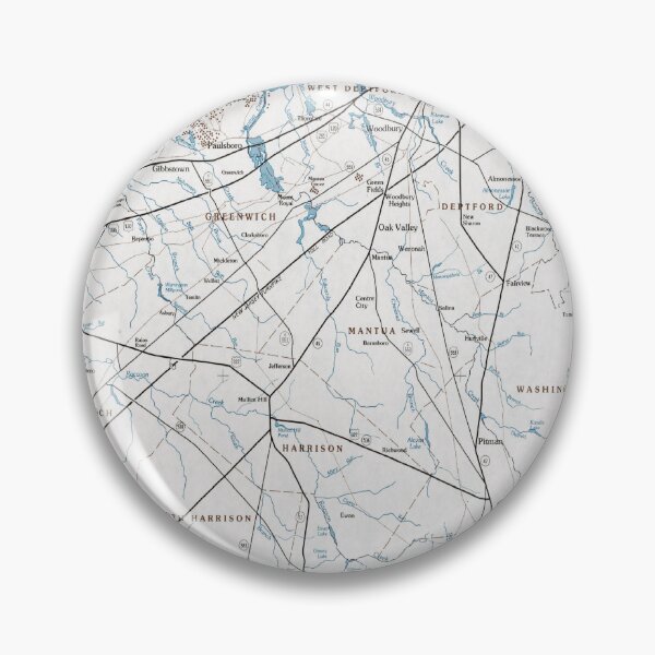 Item preview, Vintage Gloucester County NJ Map (1985) designed and sold by BravuraMedia.