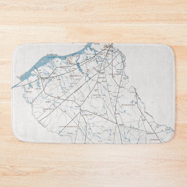 Item preview, Vintage Gloucester County NJ Map (1985) designed and sold by BravuraMedia.
