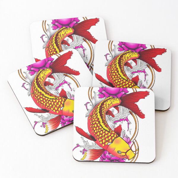 Item preview, Tranquil Ink: Vibrant Koi Serenity designed and sold by Drake Lewdly.