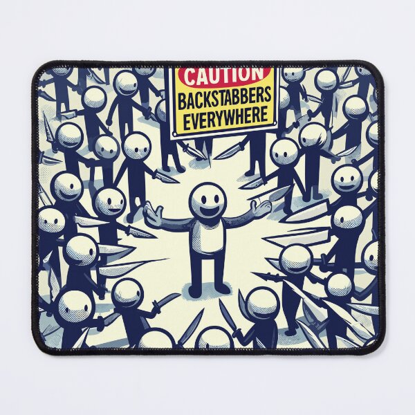 Item preview, Caution Backstabbers Everywheredon't don't trust anyone designed and sold by TomFrontierArt.