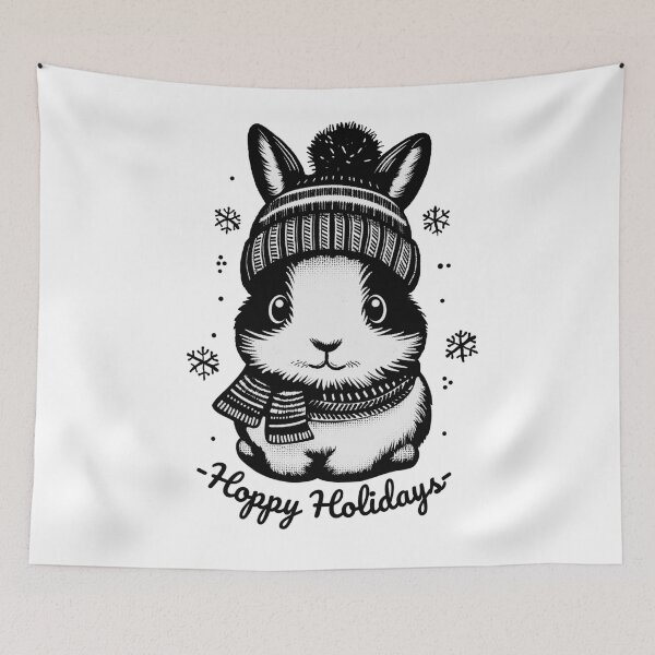 Item preview, Hoppy Holidays: Festive Bunny's Snowy Celebration designed and sold by 1BPDesigns.