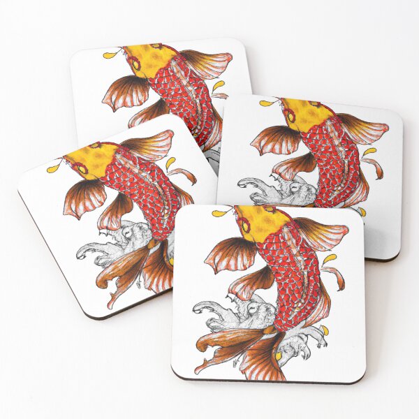 Item preview, Graceful Koi: A Vibrant Masterpiece designed and sold by Drake Lewdly.
