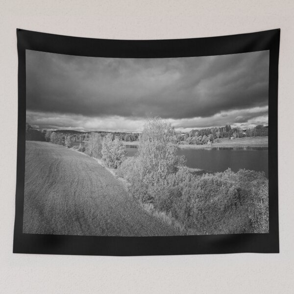 Item preview, Between the field and Piikkilanjarvi. October landscapes bw number 10 designed and sold by Jouko Lehto Photography.