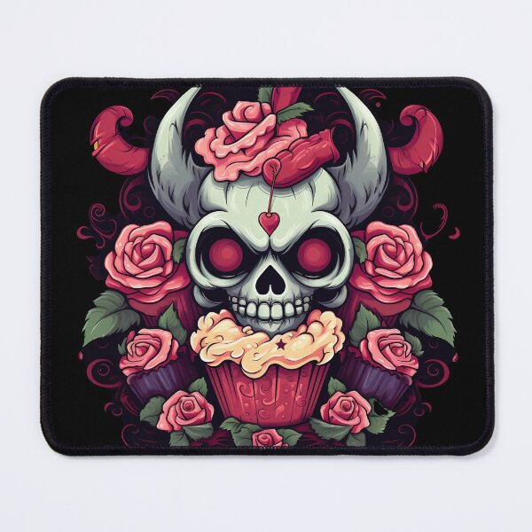 Artikelvorschau, Gothic-Lolita-Eleganz: Purpurrote Rosen und Totenköpfe entworfen und verkauft von DarkDesign69.