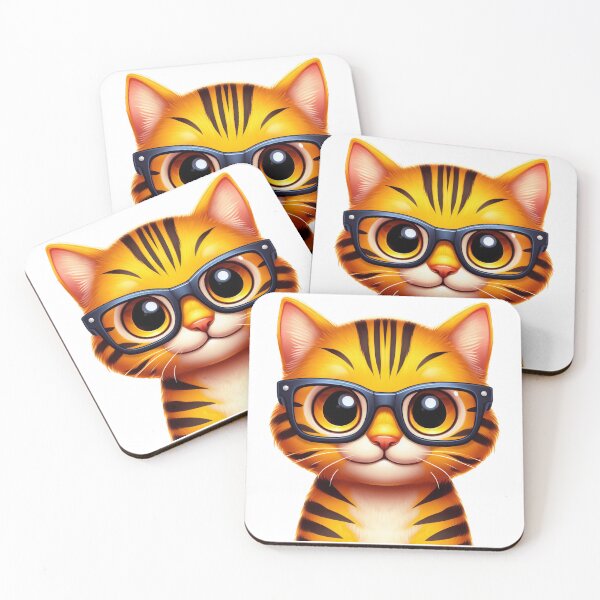 Item preview, Bookworm Tabby Cat in Specs designed and sold by Sonic-Store.