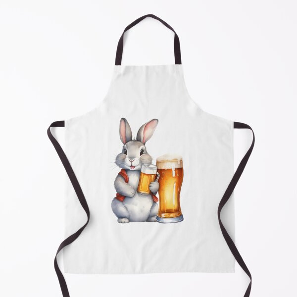 Item preview, Painting of a cute rabbit and a large glass of beer. designed and sold by Pram106.