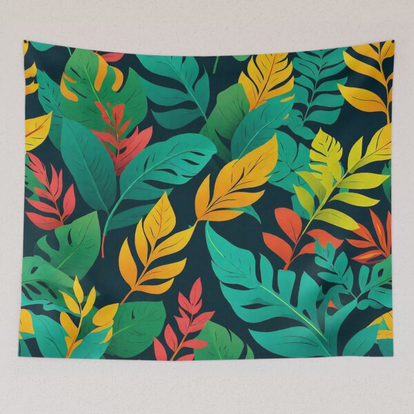 Artikelvorschau, 021 Nordic Decor Tropical Leaves Green Art Plant entworfen und verkauft von Alexis Art Collection.
