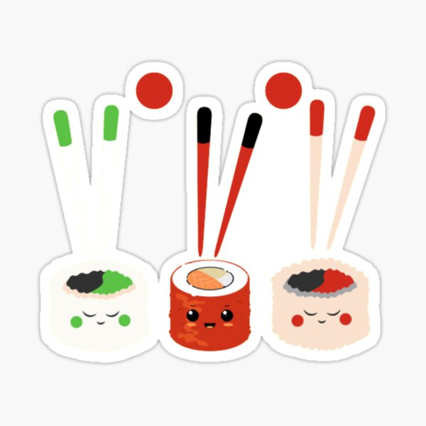 Kawaii Sushi Pack Stickers for Sale