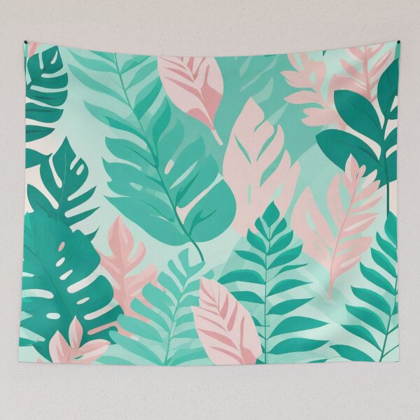 Artikelvorschau, 022 Nordic Decor Tropical Leaves Green Art Plant entworfen und verkauft von Alexis Art Collection.