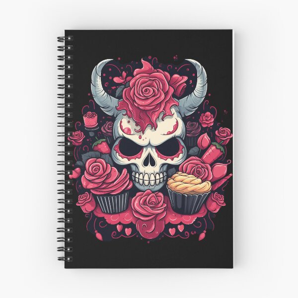 Item preview, Gothic Lolita Elegance: Muffin Roses and Skull - PINK designed and sold by DarkDesign69.