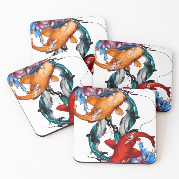 Item preview, Vibrant Koi: Japanese Tattoo Design designed and sold by Drake Lewdly.