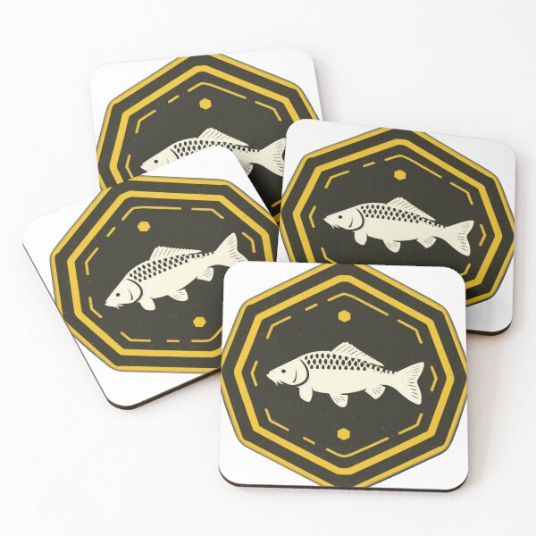 Item preview, White carp in a hexagon designed and sold by TrueAngler.