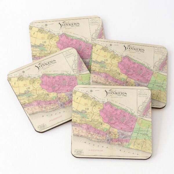 Item preview, Vintage Map of Yonkers NY (1907) designed and sold by BravuraMedia.